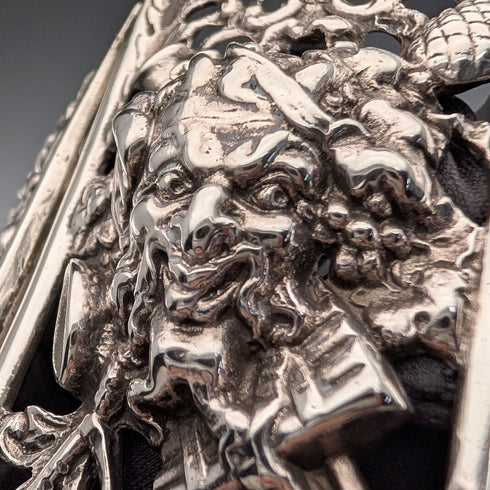 1898年 英國古董 純銀製 護士腰帶扣 118g Charles Edwards